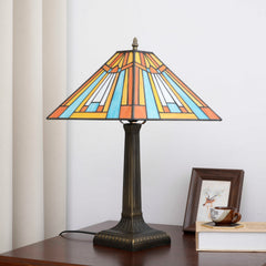 Color Square Desk Lamp - lit lifestyle