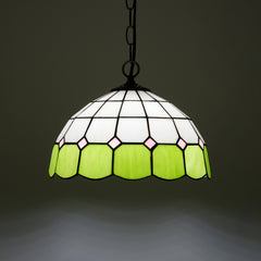 Lattice Pendant Lamp Green White NEW fullbody v2