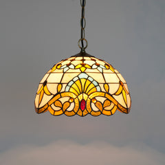 Ornaline, 12 Inch stained glass dining pendant
