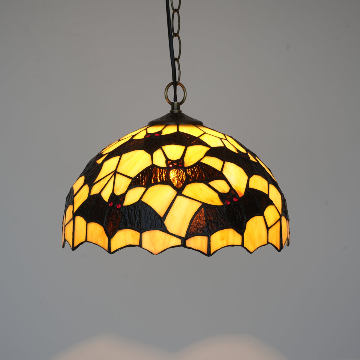 Yellow Bottom Bat Chandelier Handmade NEW fullbody v2