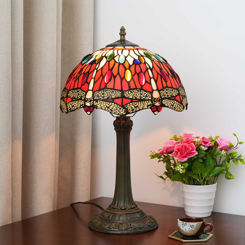 Red Bottom Dragonfly Lamp