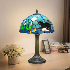 Black Cat Night Scene Lamp - front view
