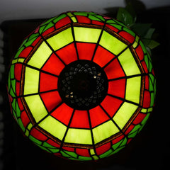 Christmas Wintergreen Berry Lamp - front view
